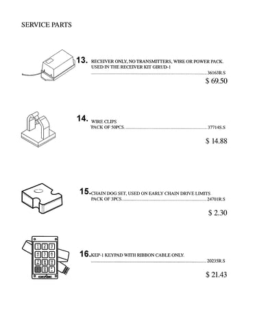 Service parts