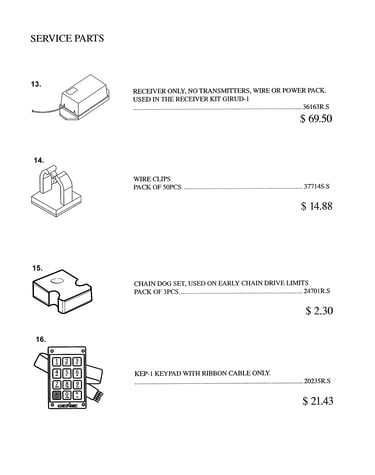 Service parts