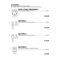 Genie 2040L dual frequency & new style remote controls diagram