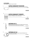 Gated community receiver set & accessories