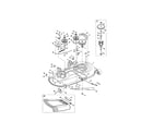 MTD 13BJ78SS099 mower deck/spindle pulley diagram