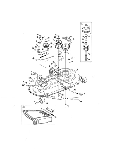 Mower deck/spindle pulley