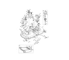 MTD 13AX79ST299 mower deck/spindle pulley diagram