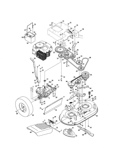 Engien/transmission/deck