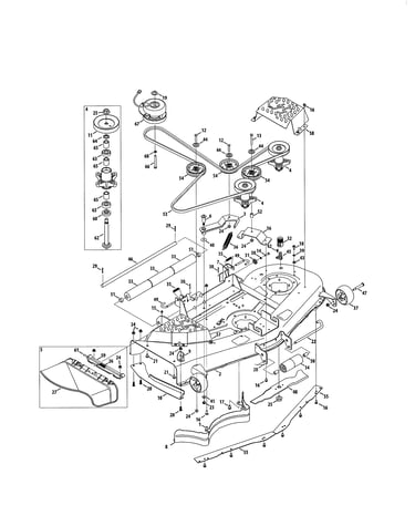 Deck/spindle pulley