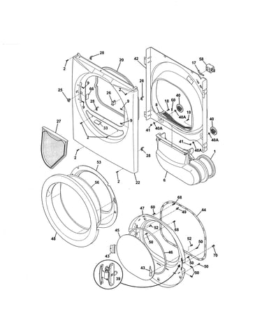 Front panel/lint filter