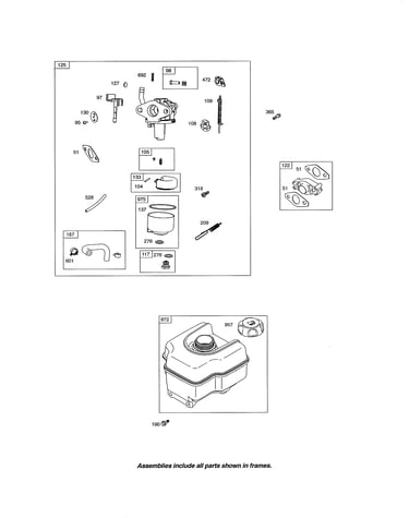 Carburetor/fuel tank
