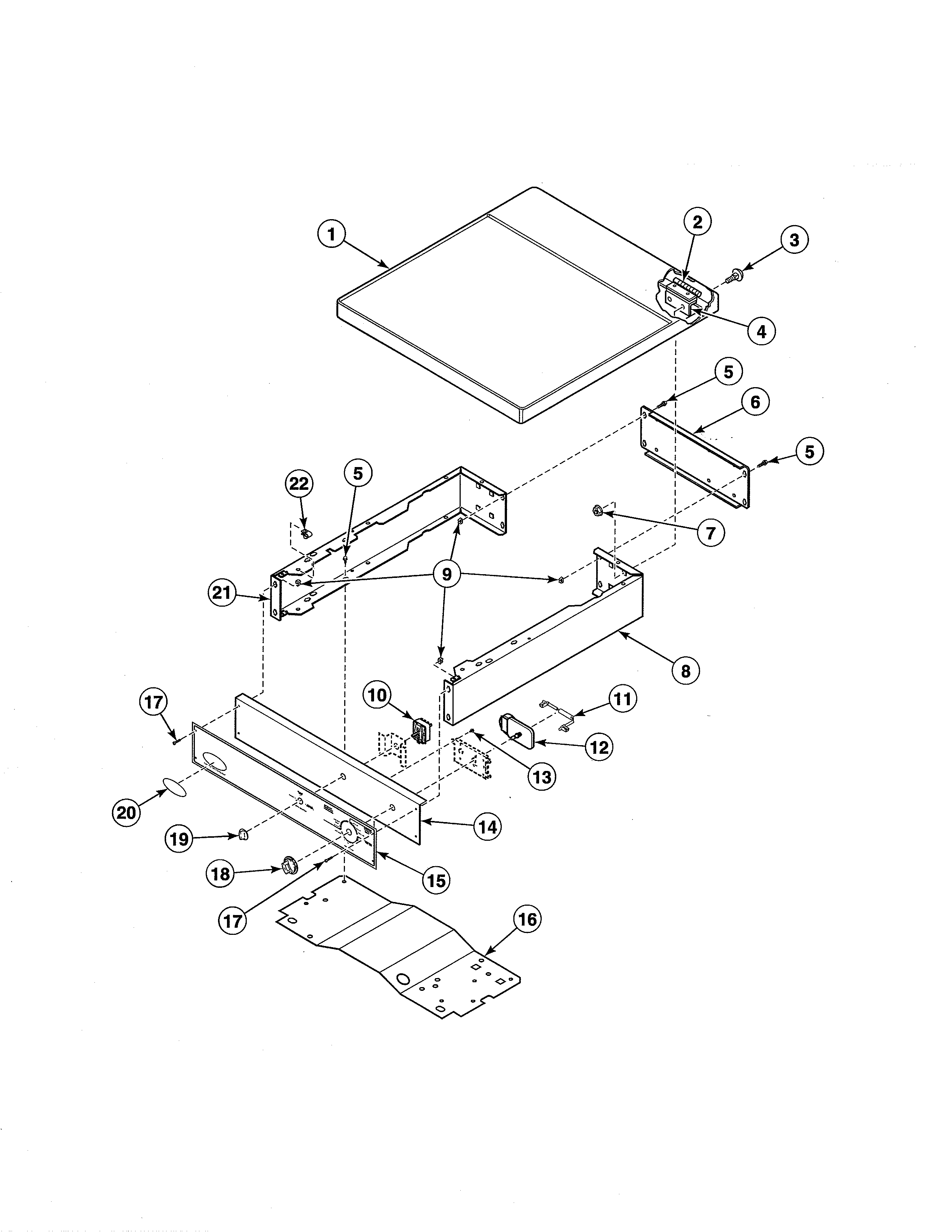 CONTROL PANEL/FRONT CONTROLS