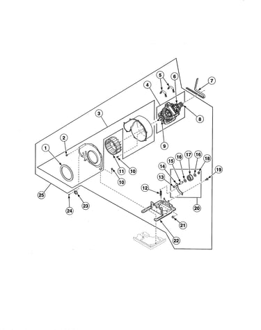 Motor/exhaust fan/belt