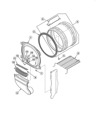 Front bulkhead/airduct/felt seal/cylinder