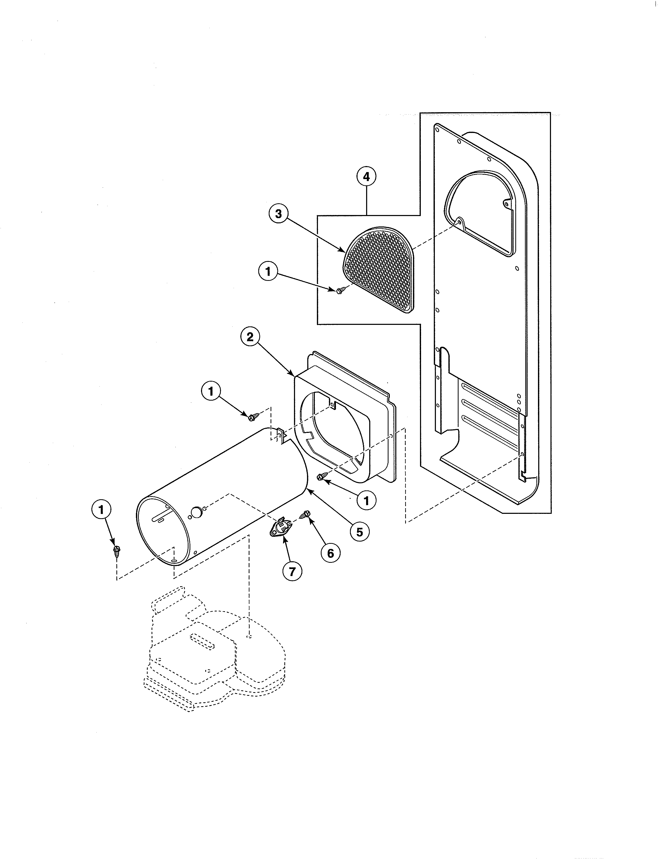 Heater duct - gas models