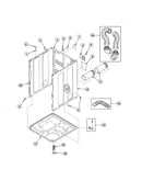 Cabinet/exhaust duct/base-single dryers