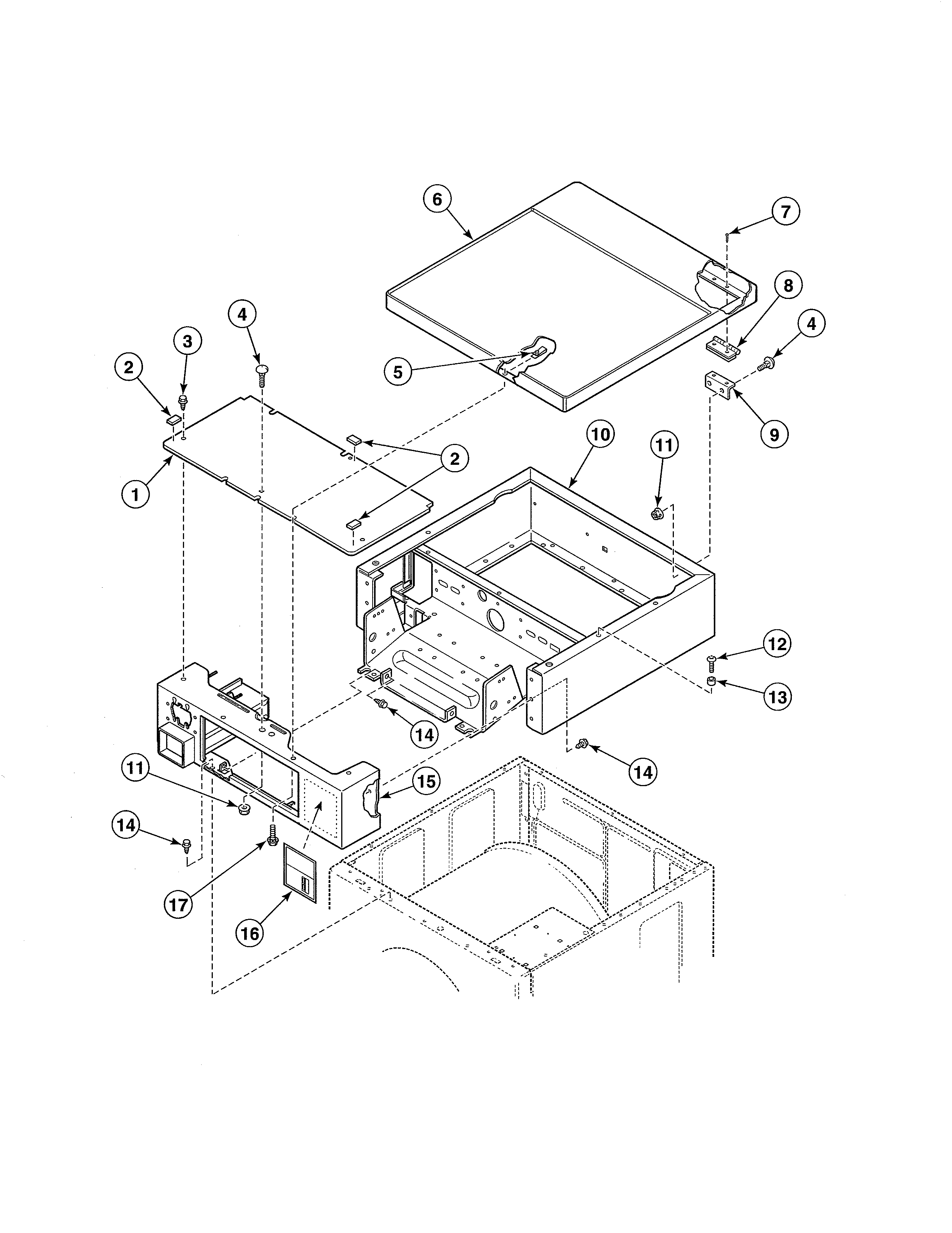 Cabinet top/control cabinet