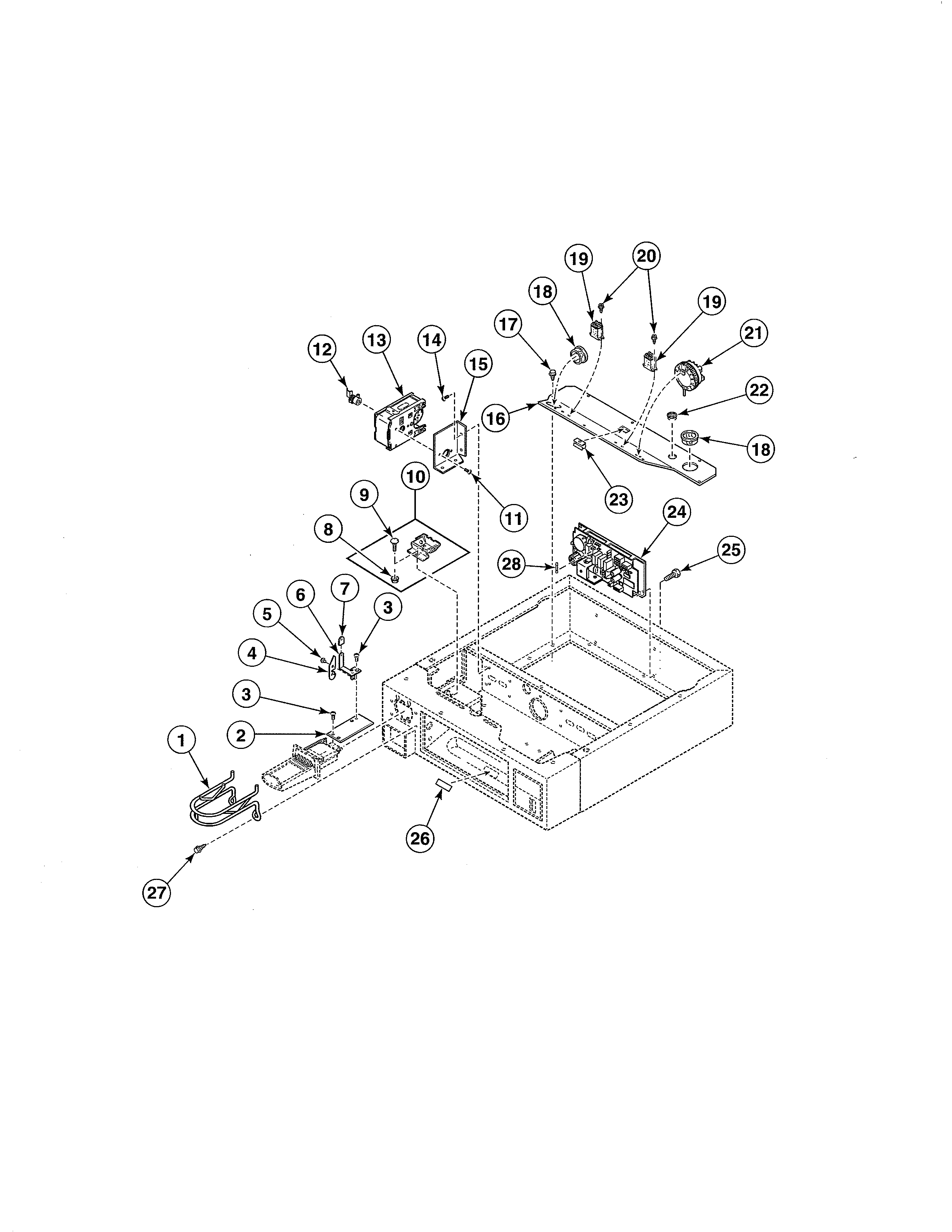Timer/motor control board/pressure switch