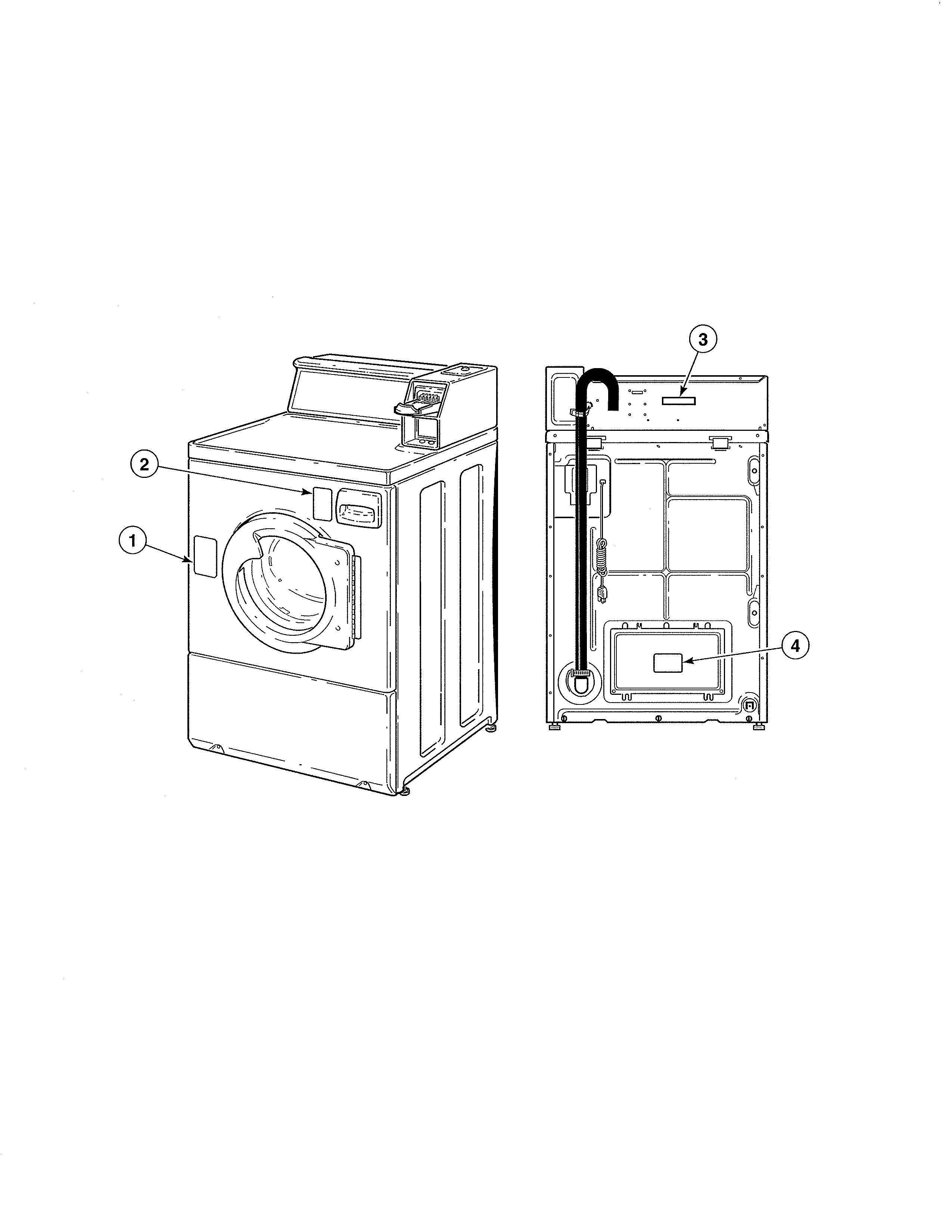 Labels-rear control washers