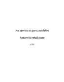 Vacuum/no service parts available