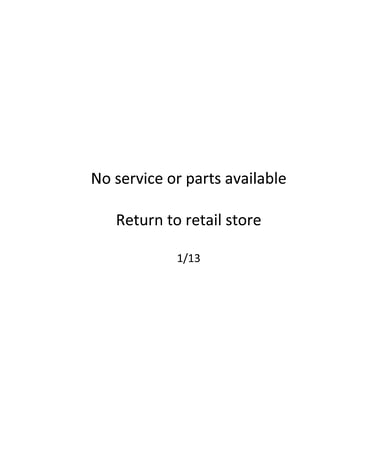 Vacuum/no service parts available