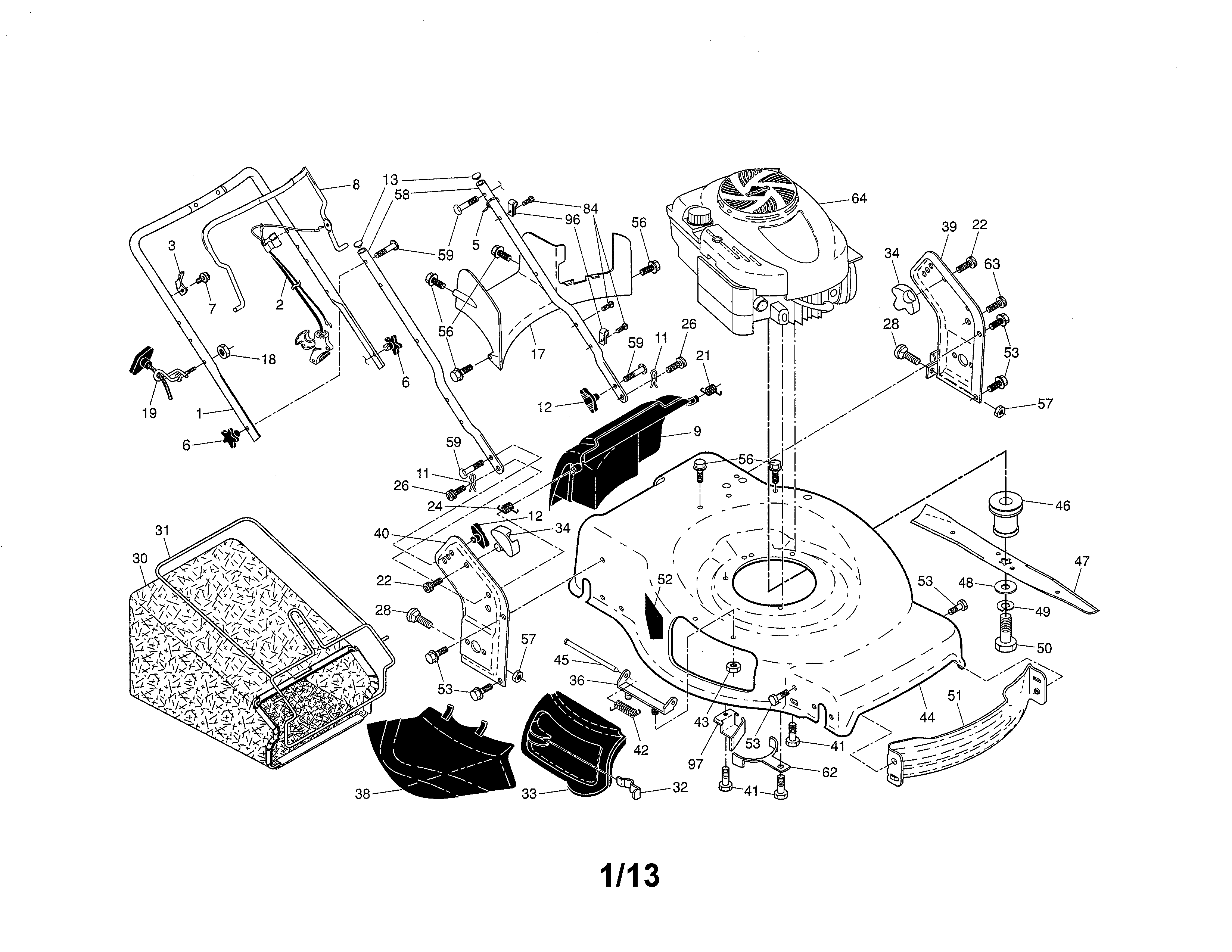 Engine/housing/handle