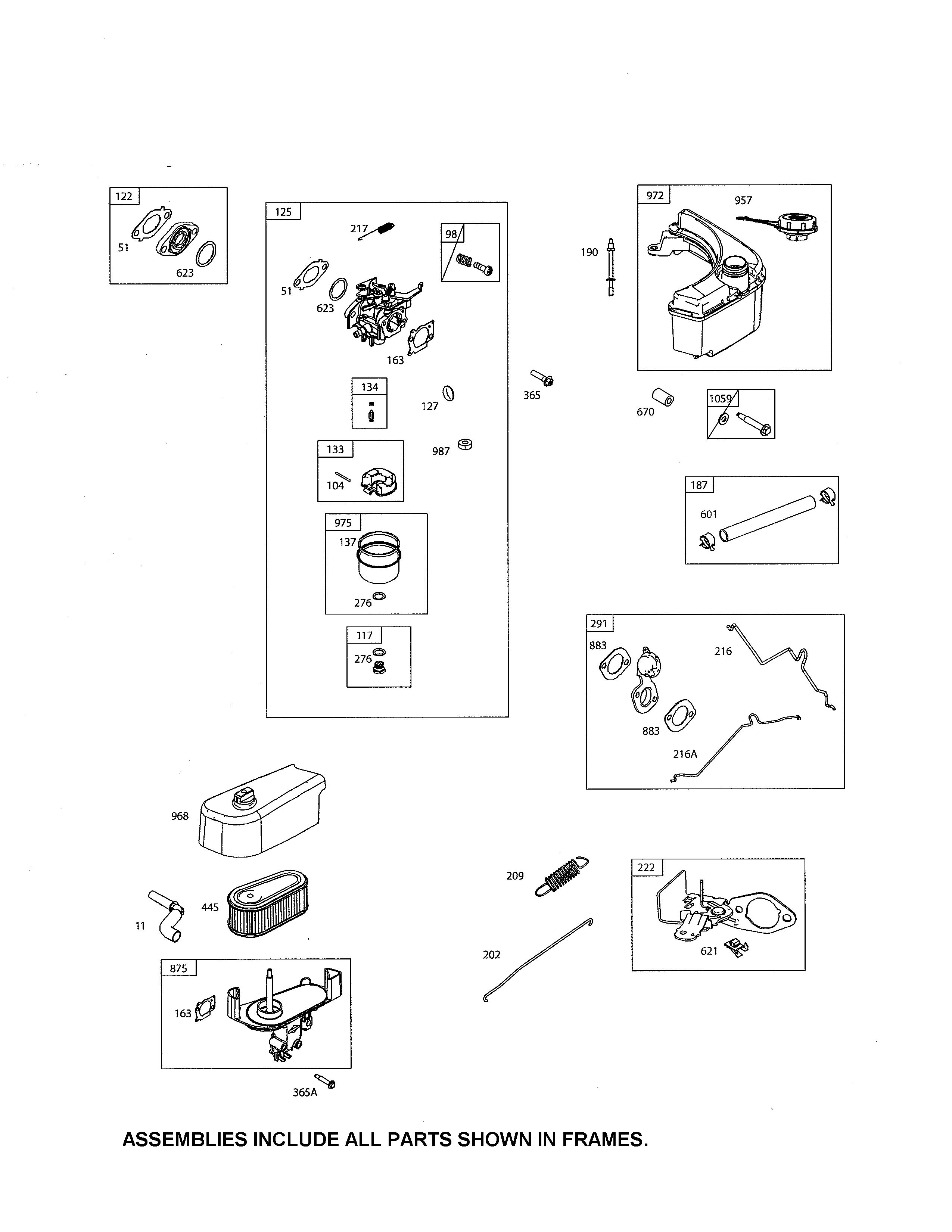 CARBURETOR/FUEL TANK