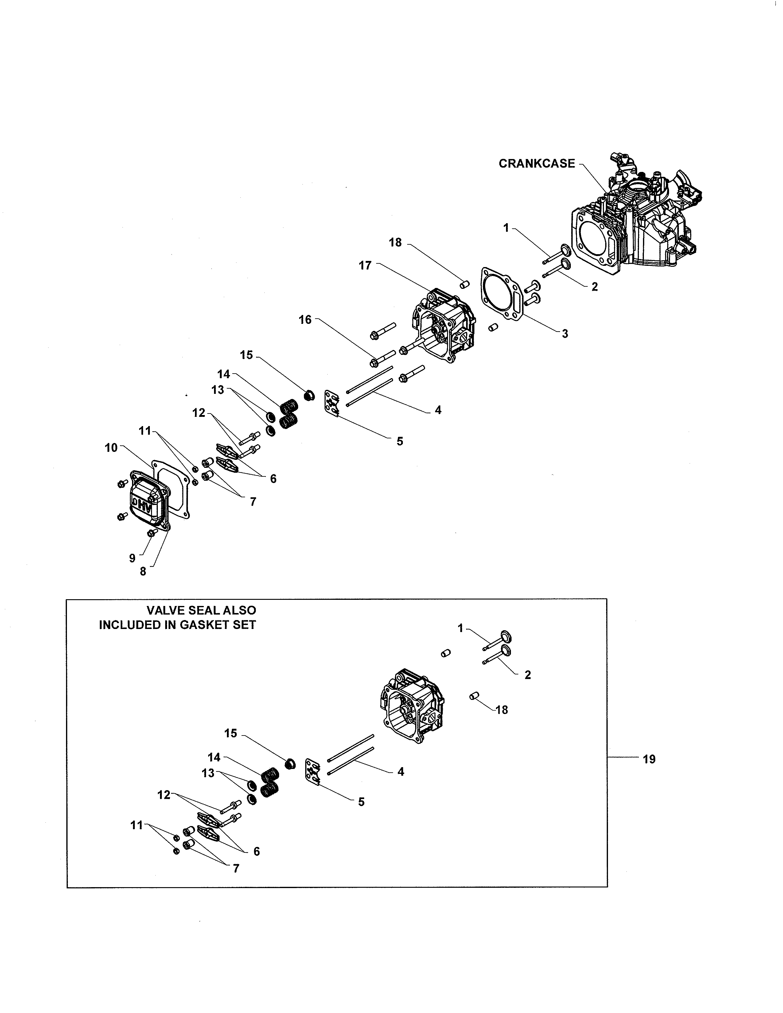 Cylinder head/breather/valve seal