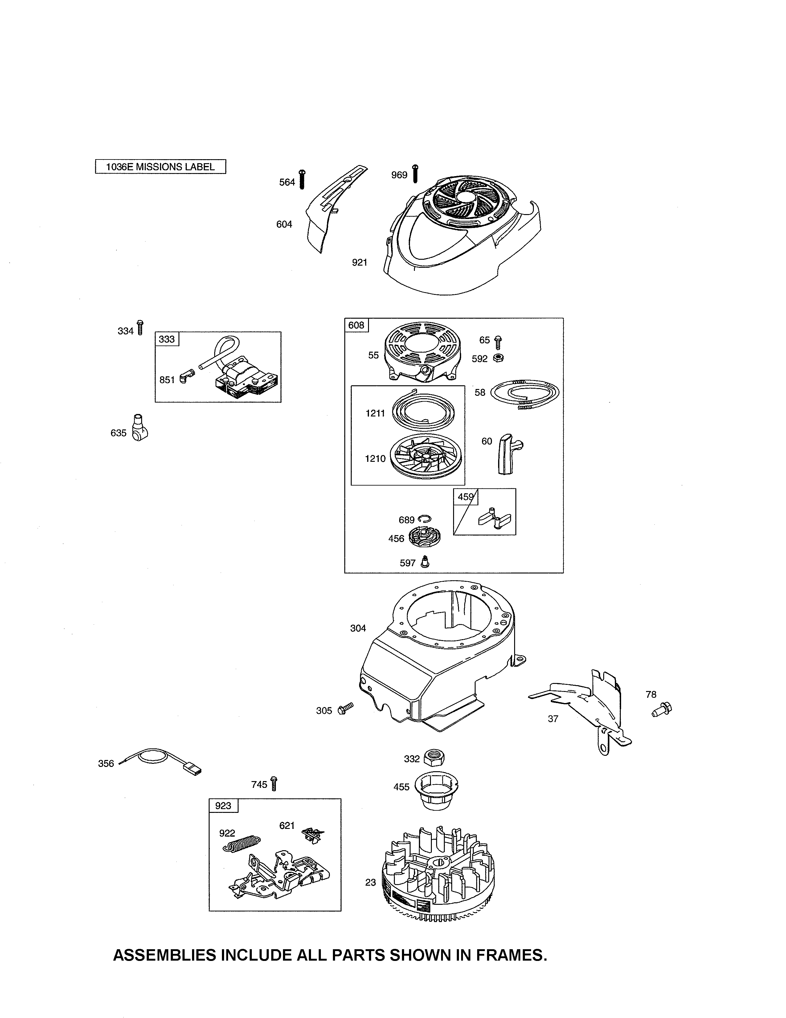 REWIND STARTER/FLYWHEEL