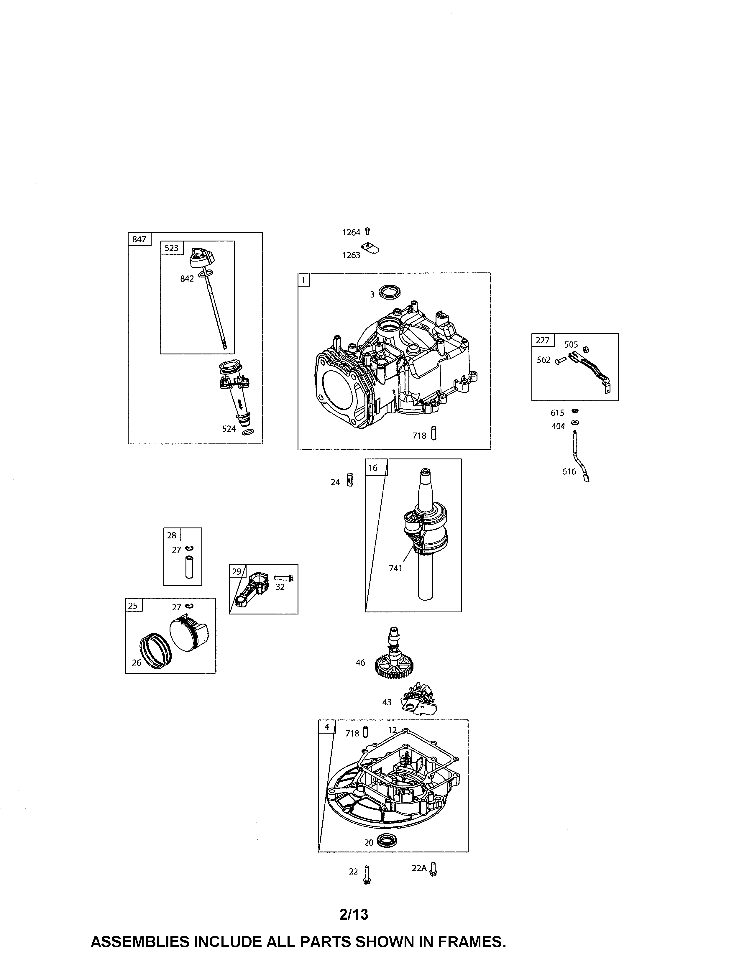 Cylinder/crankshaft/crankcase
