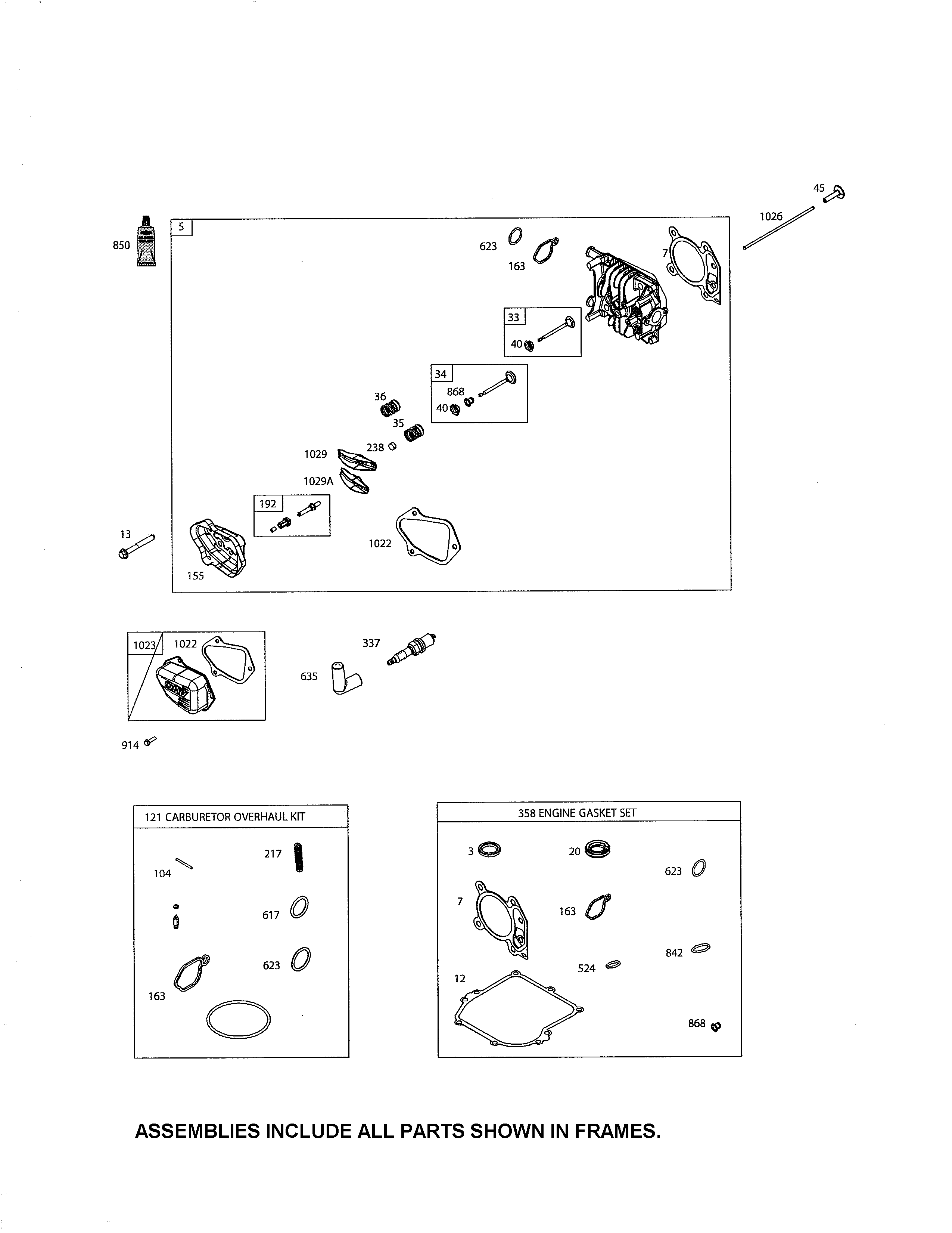 Head cylinder/gasket sets