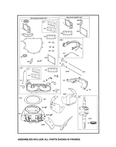Gasket sets/crankshaft