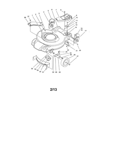 Housing/handle brackets/wheel