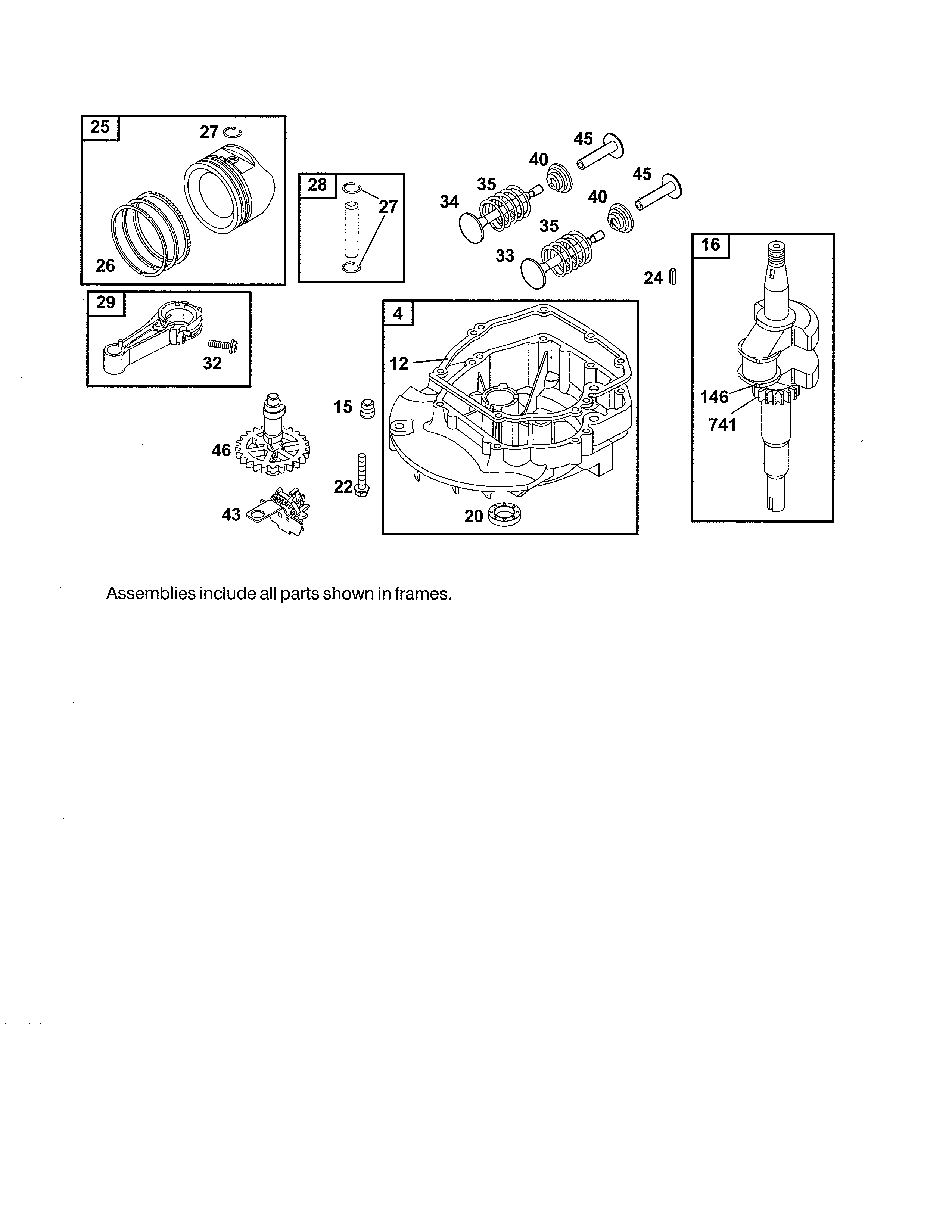 Sump/crankshaft