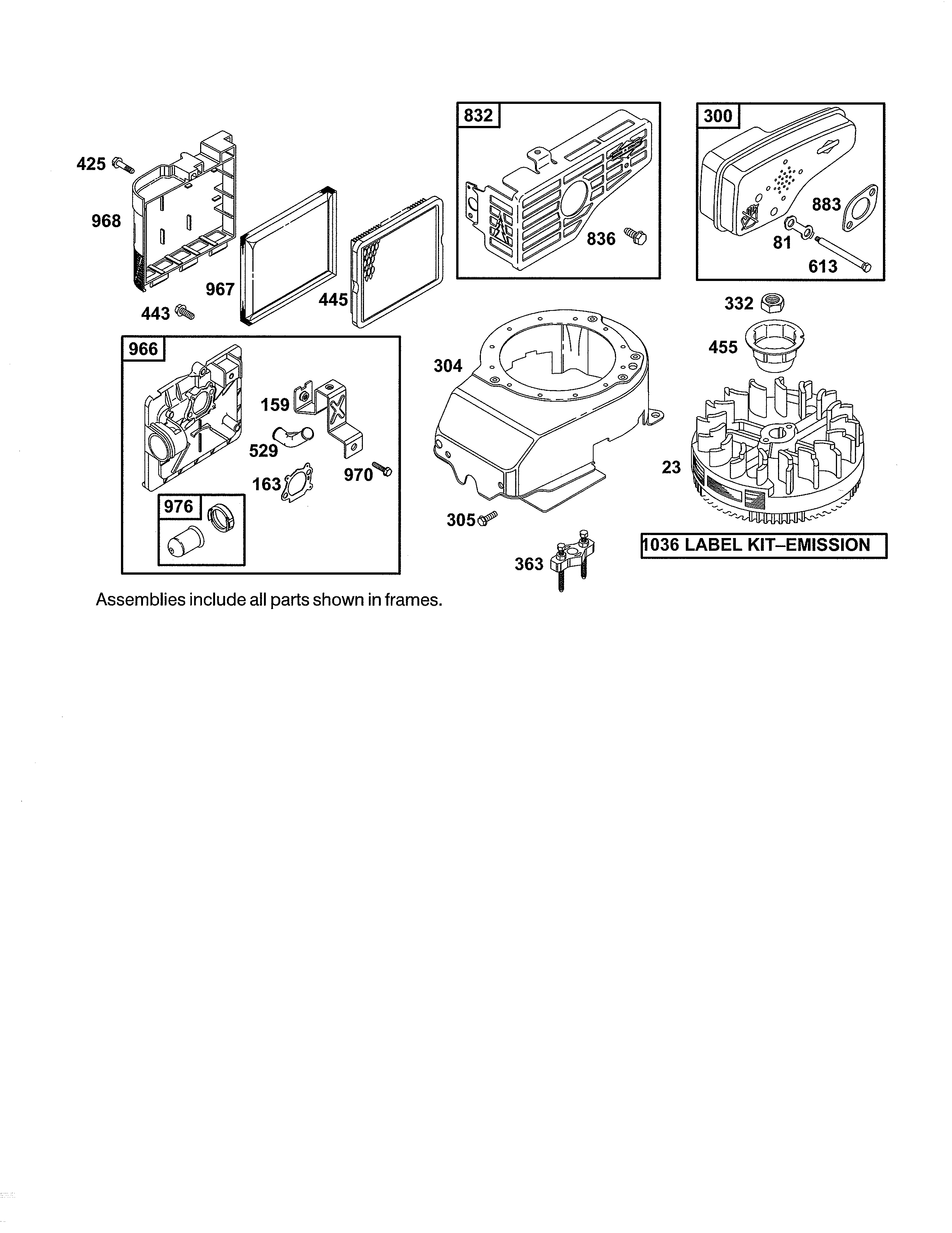 Base/blower housing/muffler