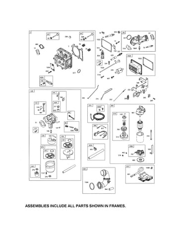 Carburetor/head cylinder/motor starter