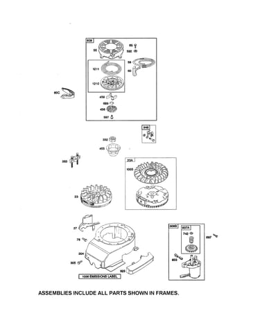 Blower housing/electric starter