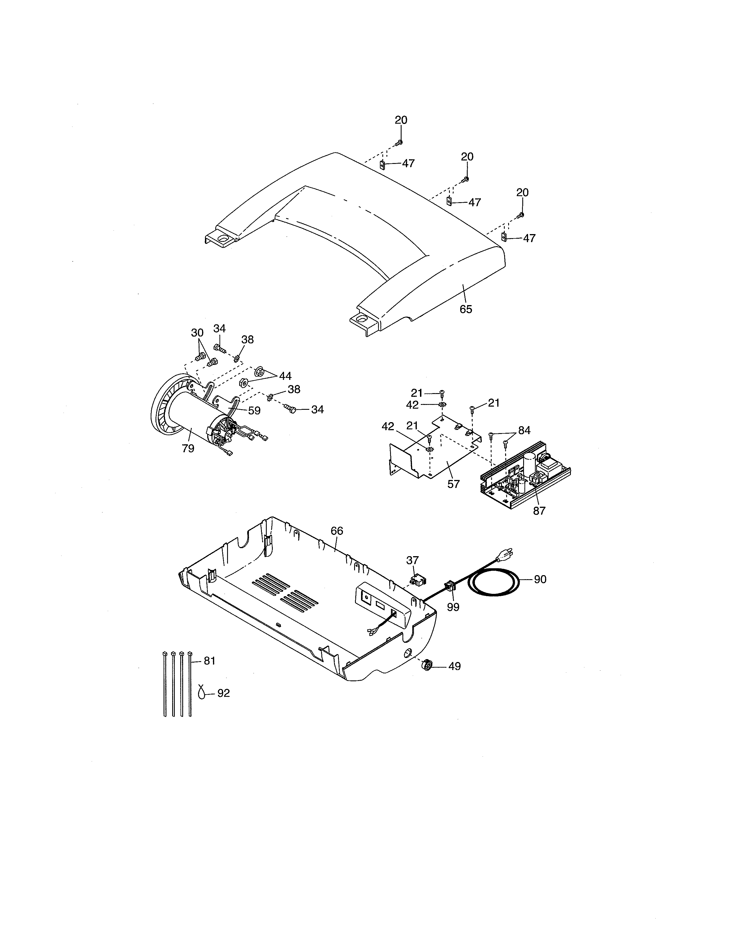 Drive motor/hood