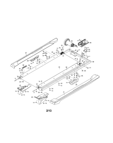 Walking belt/drive motor