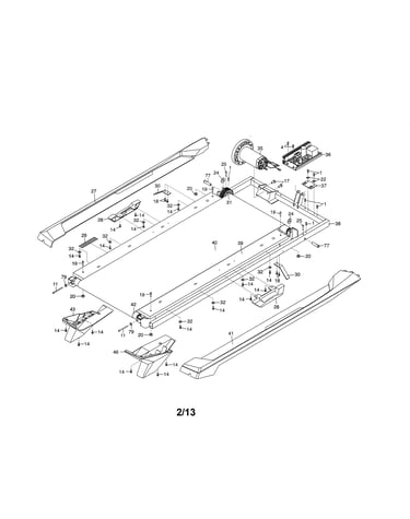 Drive motor/walking belt