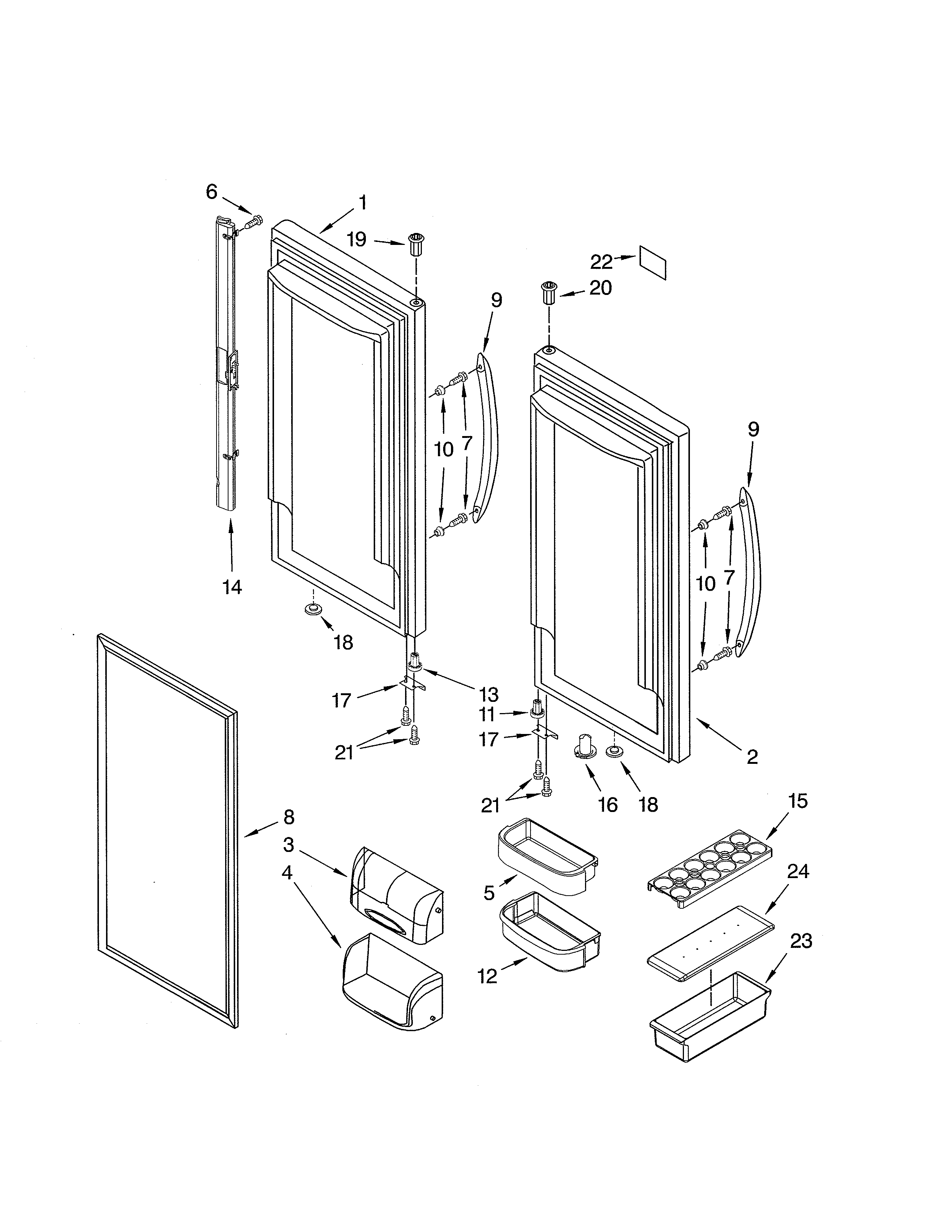 Refrigerator door
