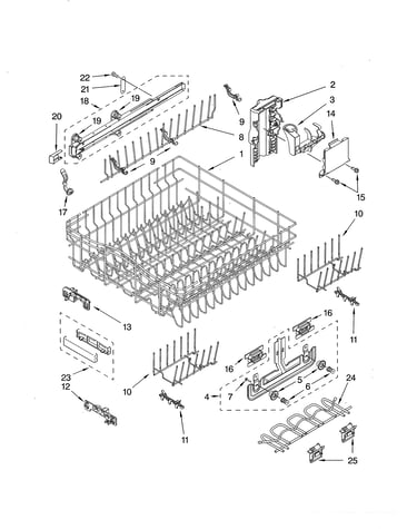 Upper rack & track