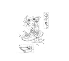 Craftsman 247288810 mower deck/spindle pulley diagram