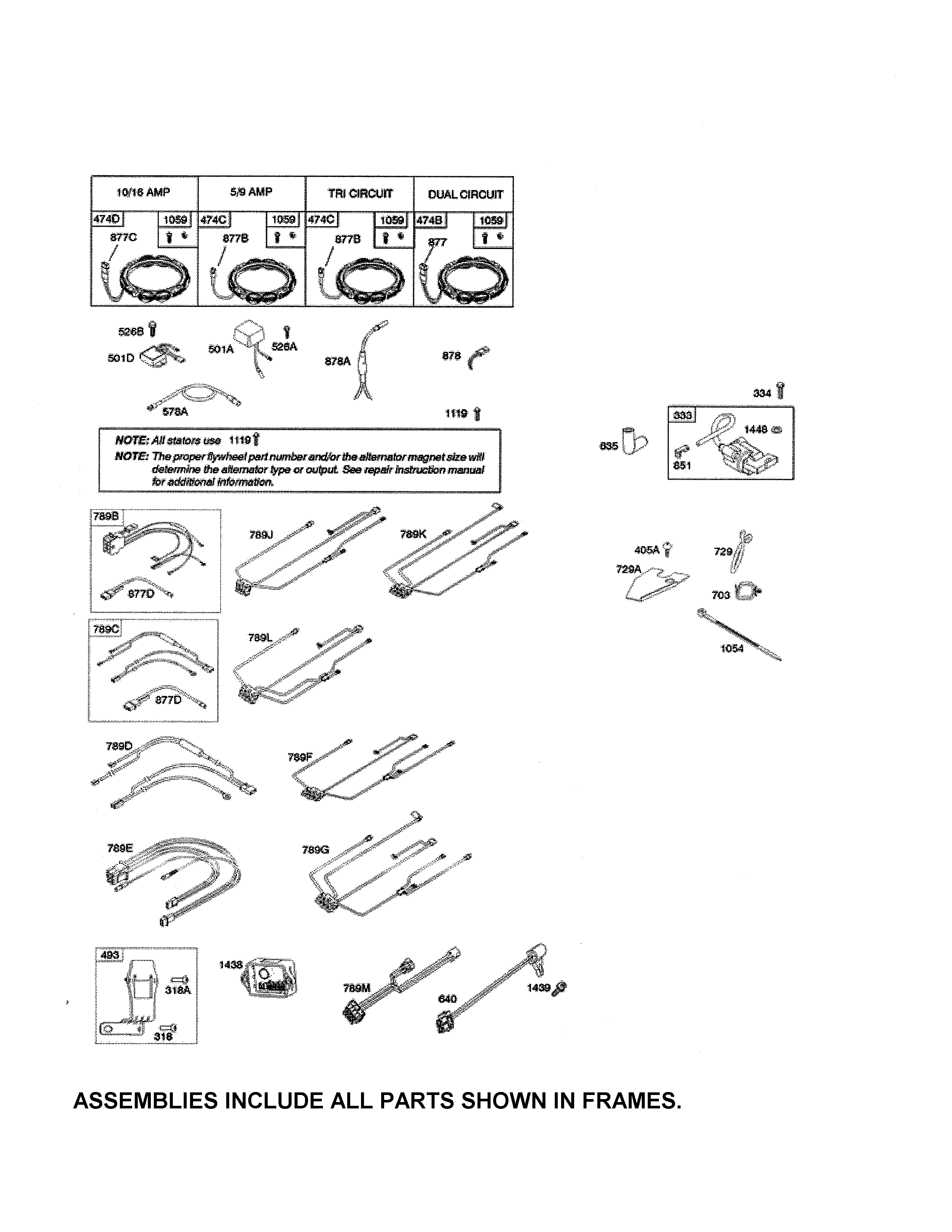 Wire harness/alternator