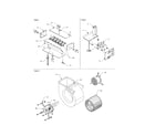 Goodman GMPN040-3 burner box/control panel/blower diagram