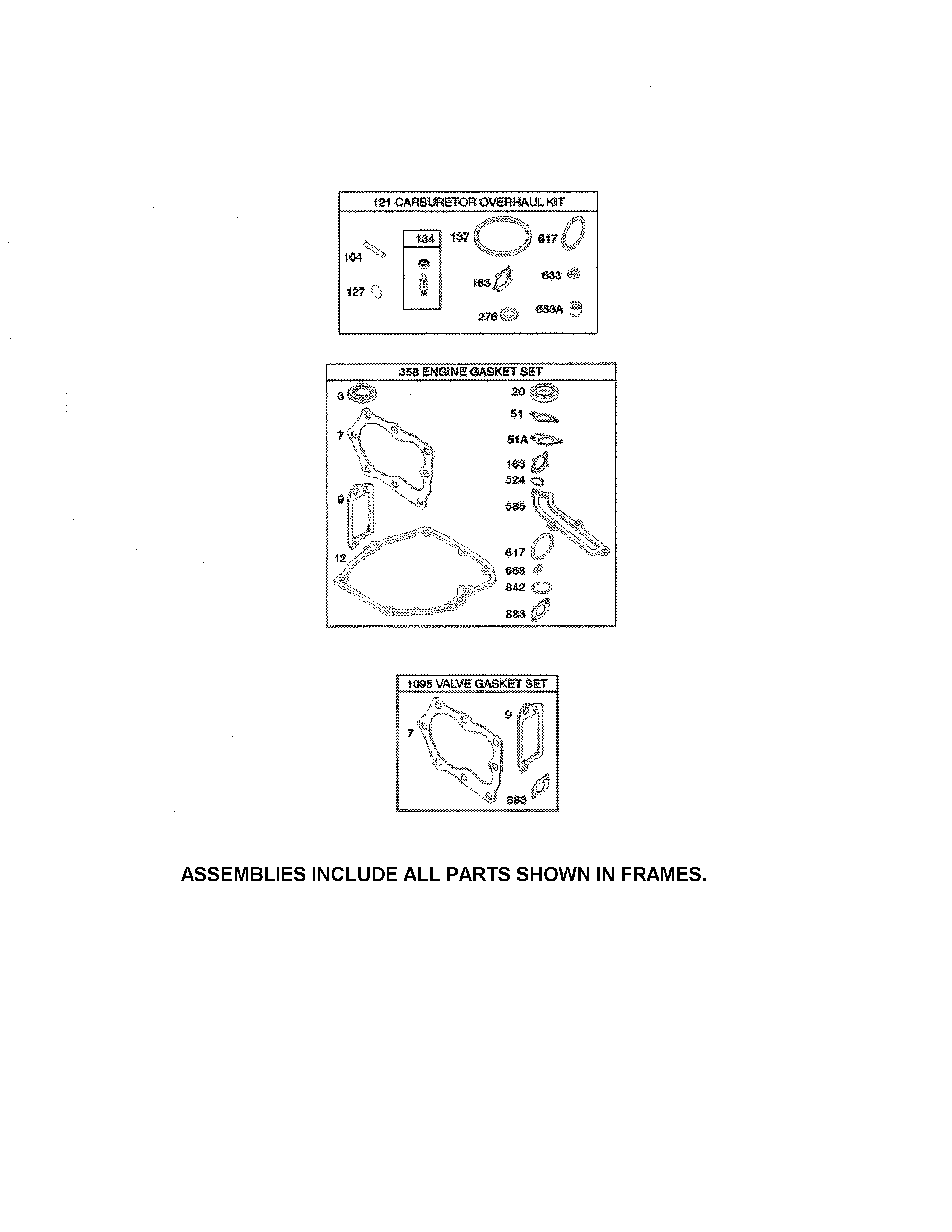 Gasket sets