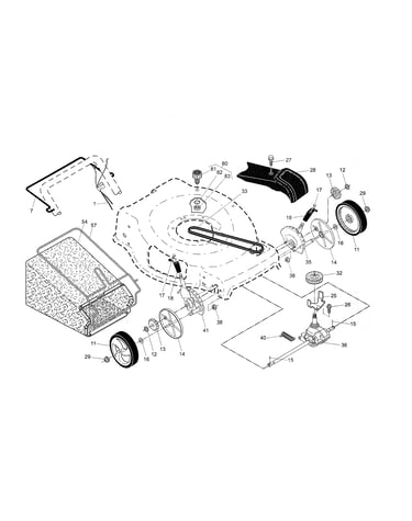 Drive control/gear case/wheels