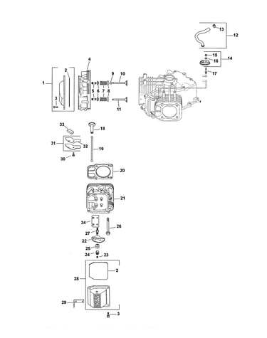 Head/valve/breather