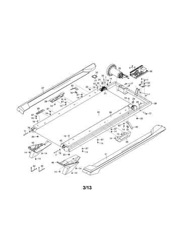 Walking belt/drive motor
