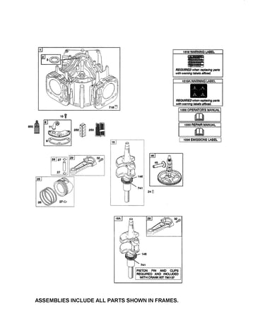 Cylinder/crankshaft