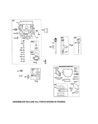 Engine sump/gasket set