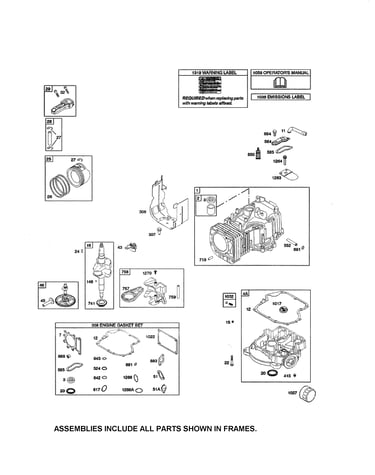 Cylinder/crankshaft/sump