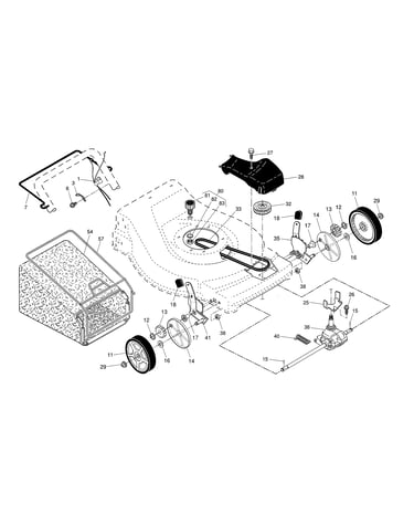 Drive control/gear case/wheels