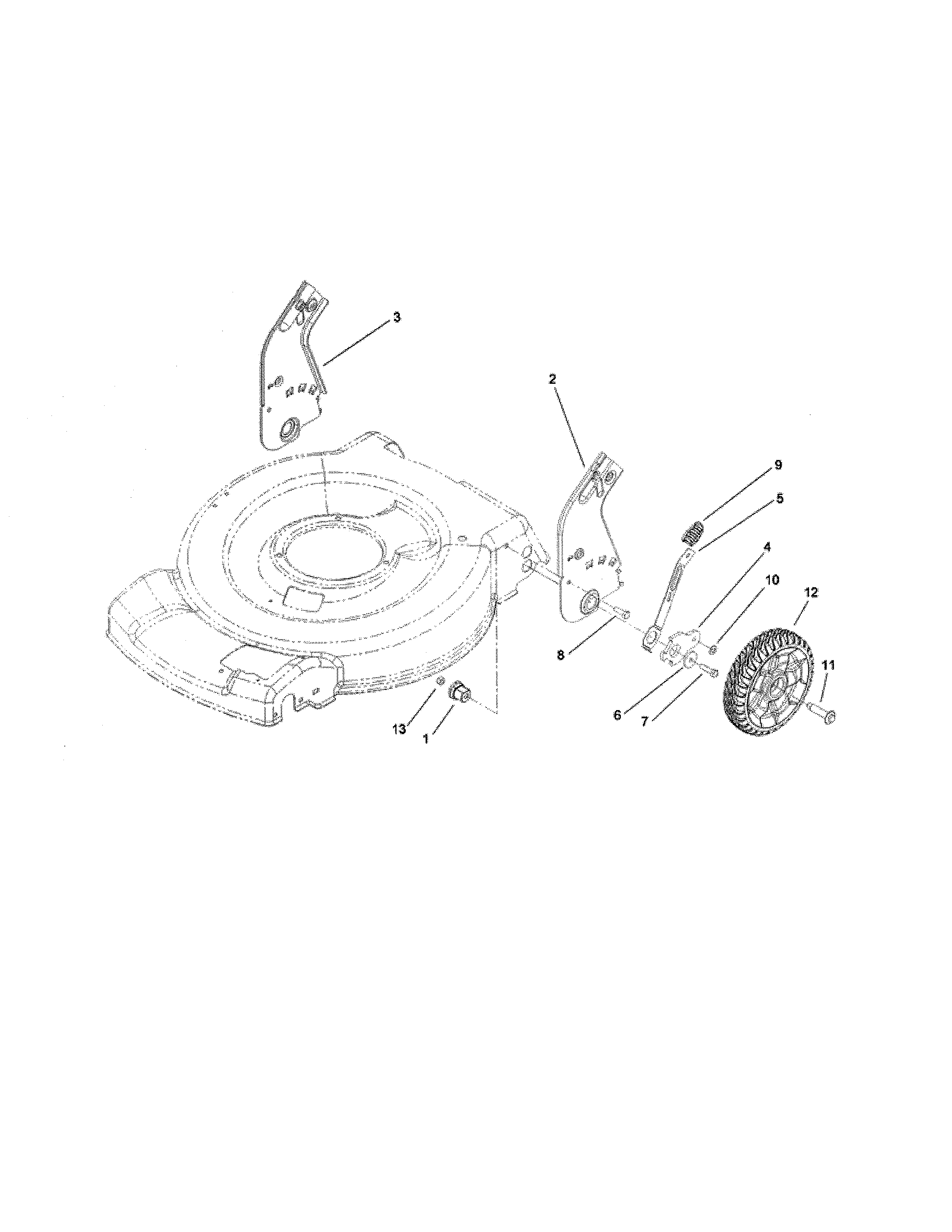 Rear axle & wheel
